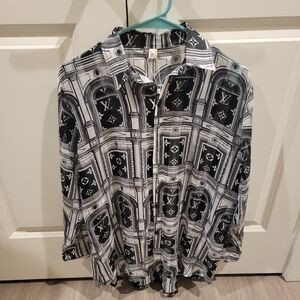 Louis Vuitton Monochrome Architectural Print Shirt